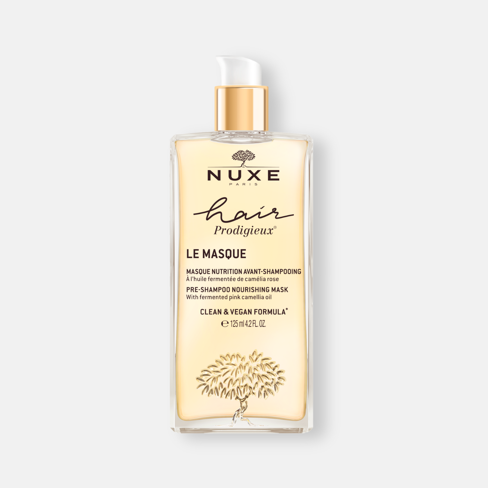 Nuxe Hair Prodigieux Pre-Shampoo 125ml - Mascarilla Capilar Nutritiva Reparadora de Brillo Intenso