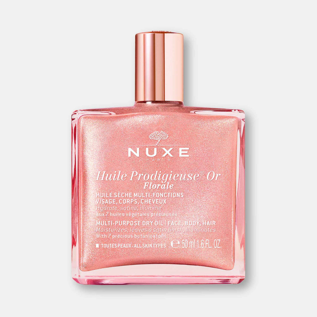 Nuxe Huile Prodigieuse Or Florale 50ml - Aceite Iluminador Nutritivo para Rostro, Cuerpo y Cabello
