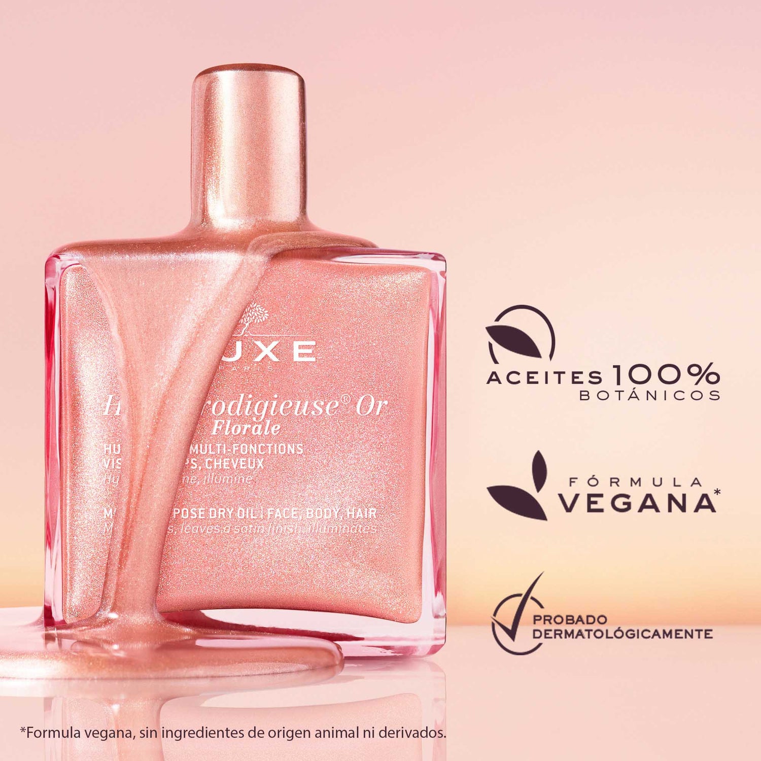 Nuxe Huile Prodigieuse Or Florale 50ml - Aceite Iluminador Nutritivo para Rostro, Cuerpo y Cabello