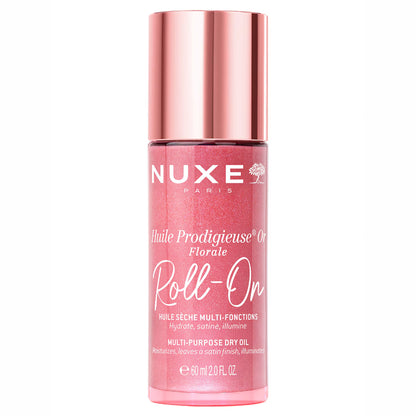 Nuxe Huile Prodigieuse® Florale Roll-On 60 ml - Aceite Seco Nutritivo para Rostro, Cuerpo y Cabello