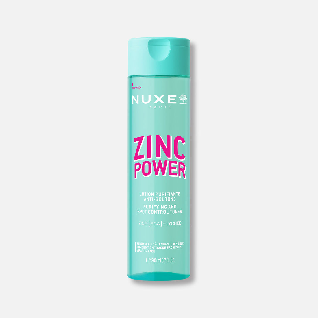 Nuxe Zinc Power Tónico Purificante 200ml - Minimiza Poros, Reduce Imperfecciones y Matifica