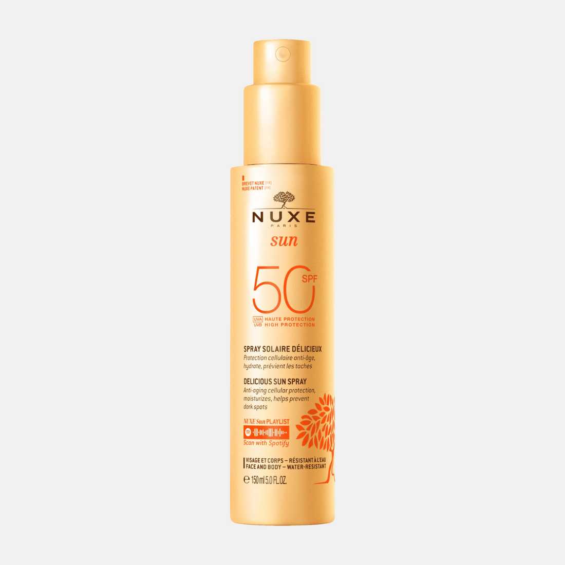 Nuxe Sun Spray SPF 50+ Protector Solar Anti-Edad en Spray Rostro y Cuerpo, con Vitamina E - 150ml - ebeauty