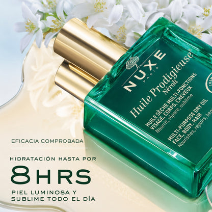 Nuxe Huile Prodigieuse Néroli 100ml - Aceite Seco Nutritivo Reparador para Rostro, Cuerpo y Cabello