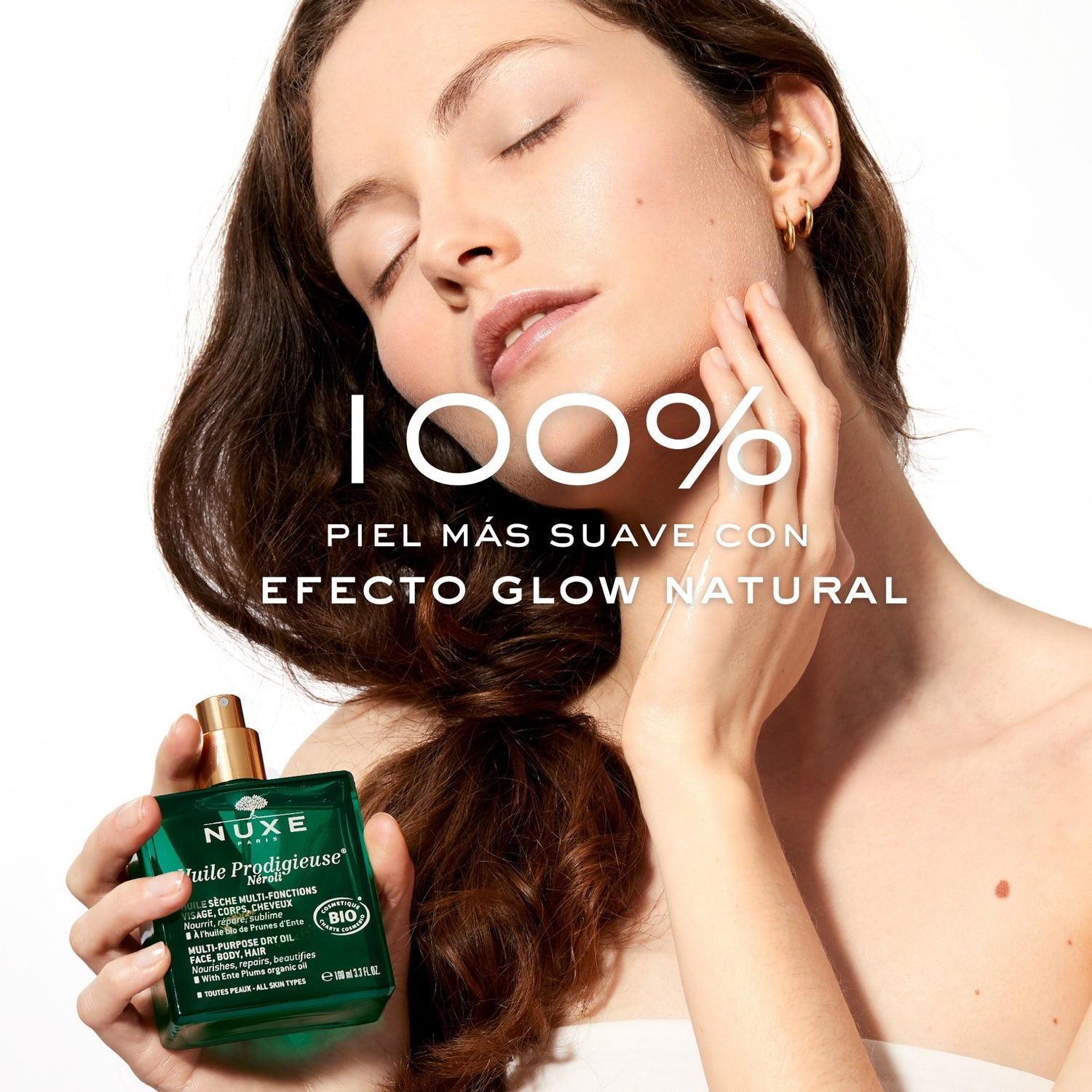 Nuxe Huile Prodigieuse Néroli 100ml - Aceite Seco Nutritivo Reparador para Rostro, Cuerpo y Cabello