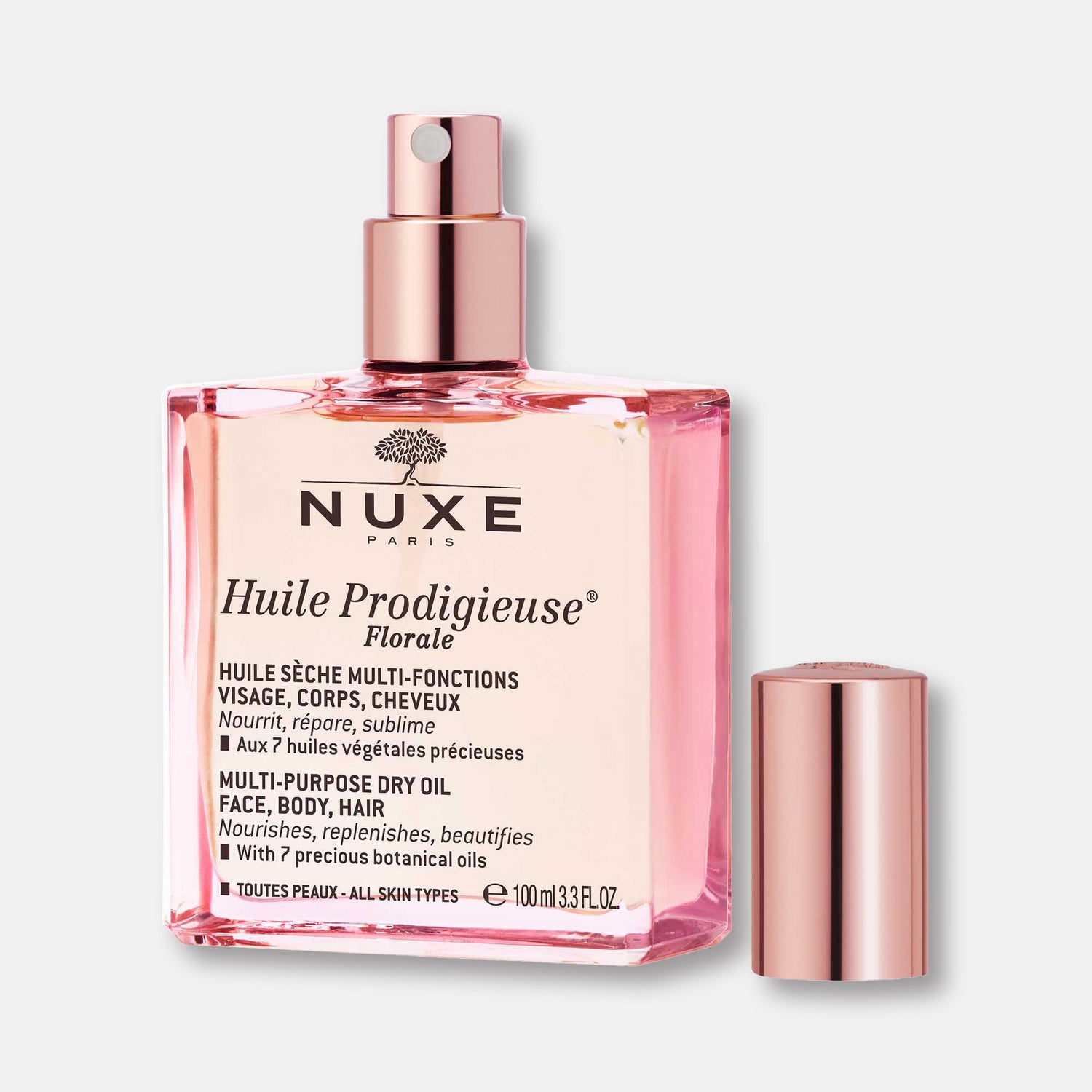 Nuxe Huile Prodigieuse Florale 100ml - Aceite Seco Nutritivo Reparador para Rostro, Cuerpo y Cabello