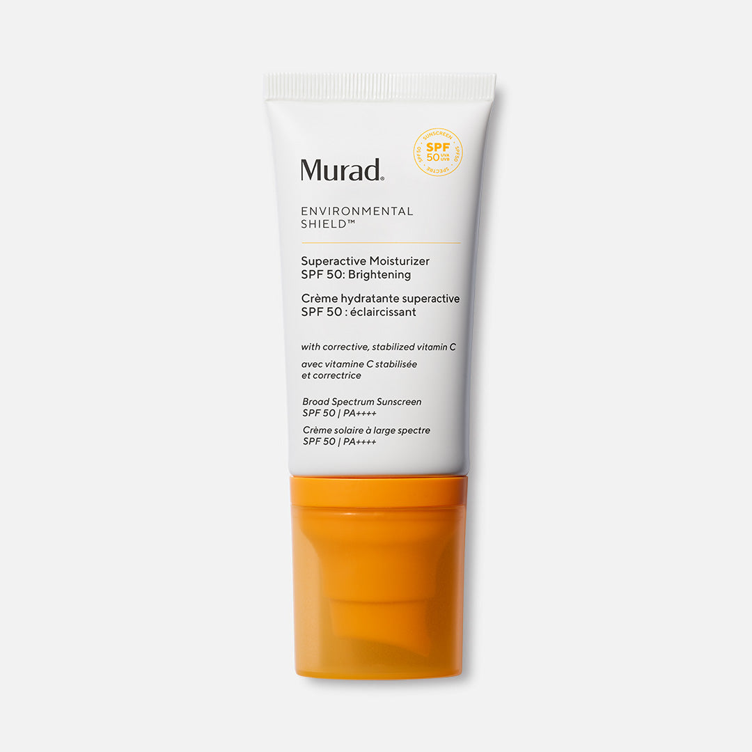 Murad Superactive SPF 50 Moisturizer - Protector Solar 3 en 1 Antimanchas Iluminador con Vitamina C