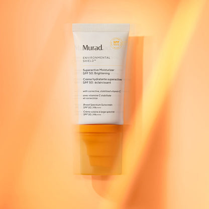 Murad Superactive SPF 50 Moisturizer - Protector Solar 3 en 1 Antimanchas Iluminador con Vitamina C