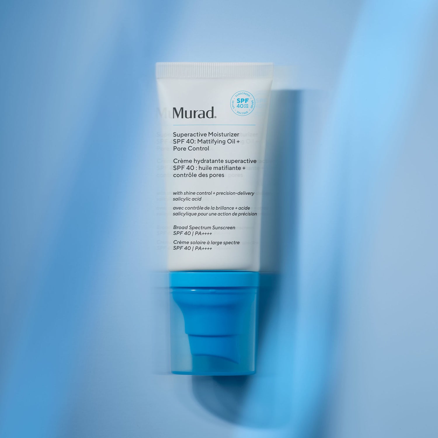 Murad Superactive SPF 40 Moisturizer - Protector Solar 3 en 1 Control de Poros, Antiacné, Matificante