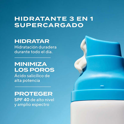 Murad Superactive SPF 40 Moisturizer - Protector Solar 3 en 1 Control de Poros, Antiacné, Matificante