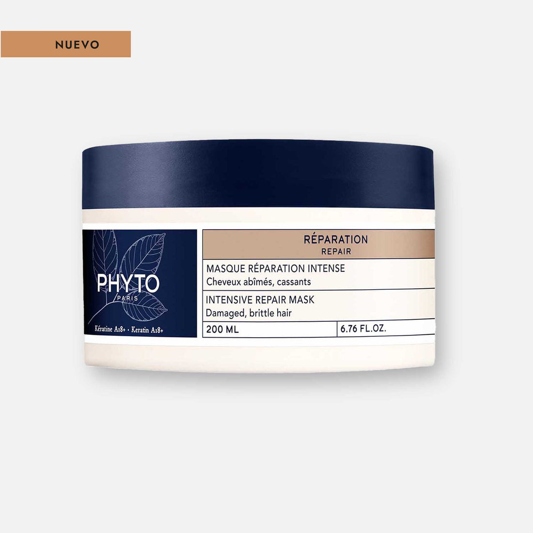 Phyto Reparación Mascarilla 200ml - Cabello Dañado, Queratina A18+, Brillo, Sin Siliconas