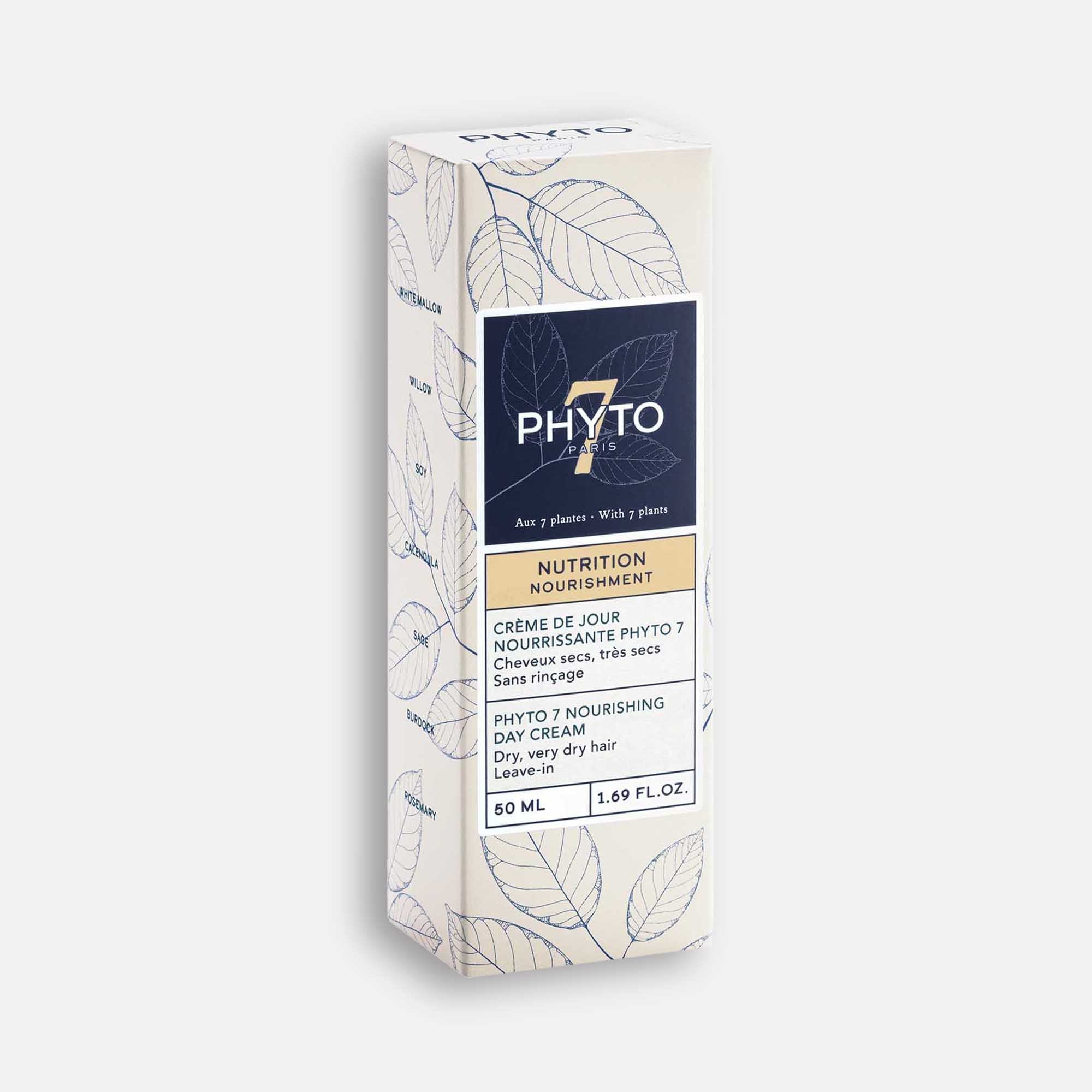 Nutrición Phyto 7 - Crema nutritiva de día para peinar 50ml