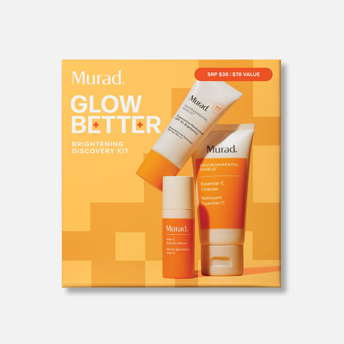 Murad Kit Essential-C Trial: Rutina Luminosidad Antimanchas - Limpiador, Serum Glicólico y SPF 50