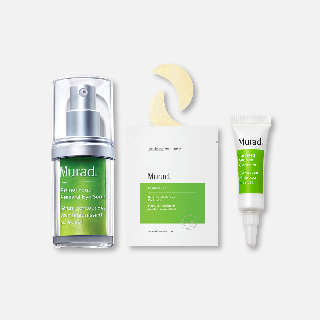 Murad Kit Target Eye Wrinkles: Retinol, Ácido Hialurónico y Péptidos para Contorno Ojos sin Arrugas