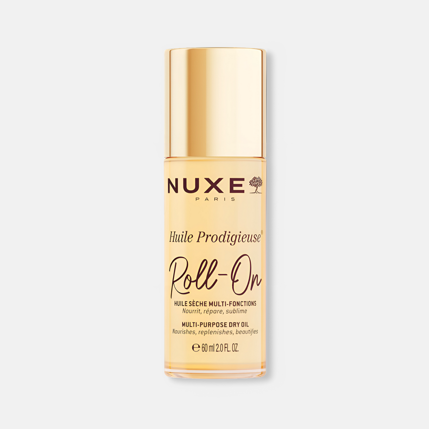Nuxe Huile Prodigieuse Roll-On 60ml - Aceite Multiusos Rostro, Cuerpo, Cabello - Nutre, Repara, Ilumina