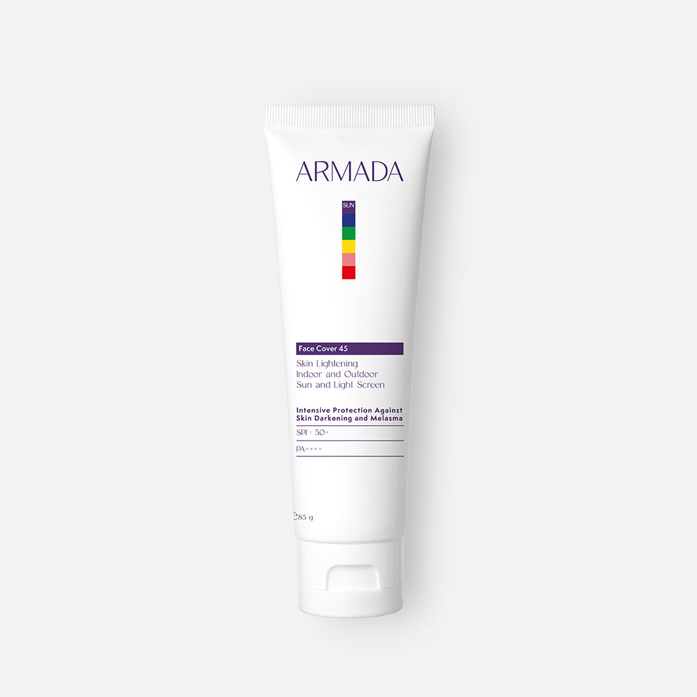 Armada Sun Face Cover 45 SPF 50+ - Pantalla Solar Mate, Antioxidantes y Textura Ligera - 85g