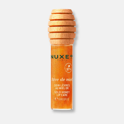 Nuxe Rêve de Miel Honey Lip Care Gold 10ml - Labial de Miel Nutritivo, Acabado Gold Luminoso