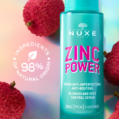 Nuxe Zinc Power Travel KIT - Cosmetiquera + Rutina Control Imperfecciones, Purificante y Matificante