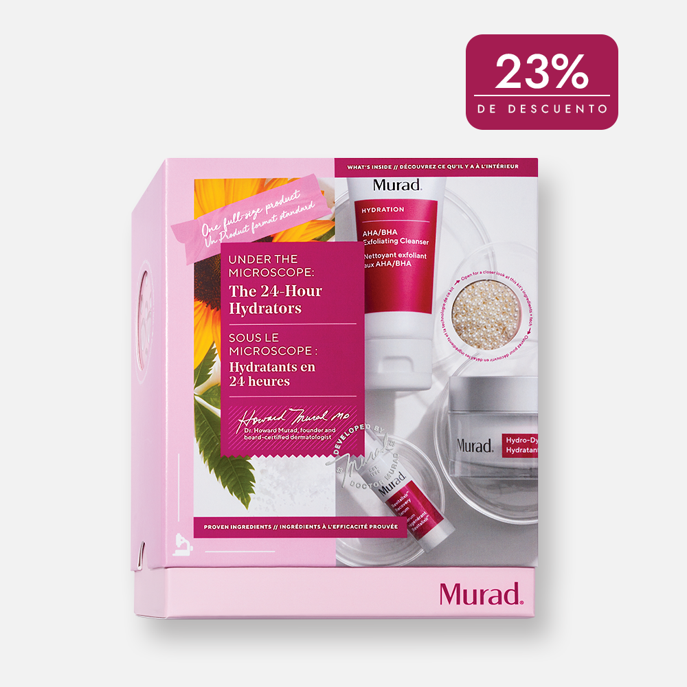 Murad Kit The 24-Hour Hydrators - Hidratación Facial Intensiva con Crema, Suero y Limpiador Exfoliante